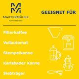 Boabe de cafea Martermühle Guatemala 1kg puternice | Arabica | Arome: Alune, Condimente ușoare, Ciocolată cu struguri | Boabe de cafea întregi prăjite ușor, Aciditate scăzută