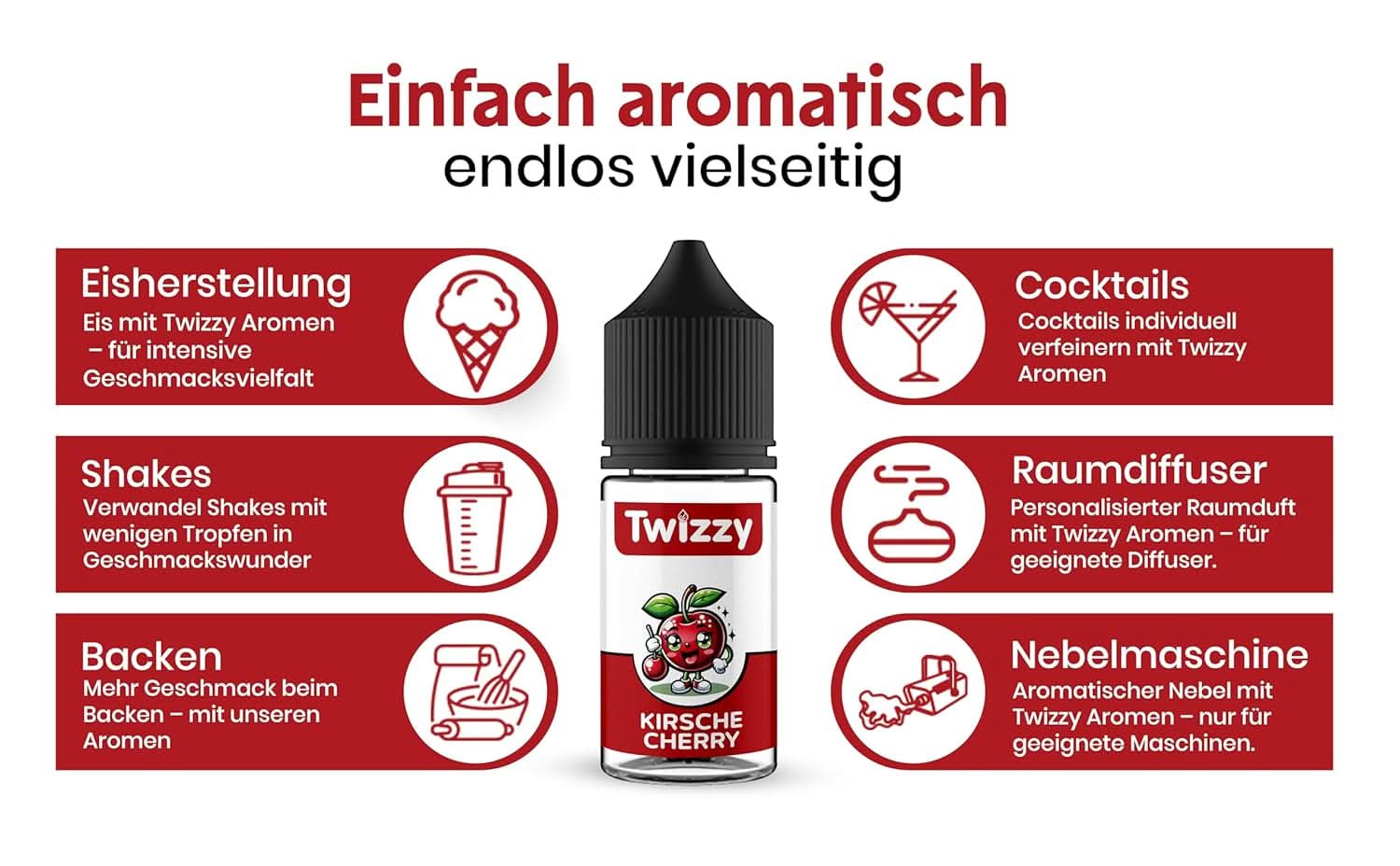 Twizzy, Aroma concentrata Cirese, 30 ml Arome Naty Shop
