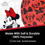Ful Concept One Disney Minnie Mouse Pernă de gât de călătorie cu urechi 3D și arc pentru avion, mașină și birou, confortabilă și respirabilă, roșu / negru Perne calatorie Naty Shop