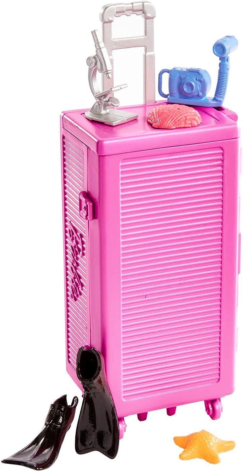 Barbie Seria You Can Be Anything, Biolog Marin, 1x Păpușă cu Păr Blond, Costum de baie, Delfin, Accesorii, Cadou pentru copii, Jucărie pentru vârste de 3 ani și peste, HMH26