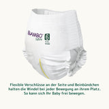 Scutece infantile Bambo Nature, mărimea 6 (15+ kg) - cutie lunară cu 90 bucăți | Scutece infantile cu protecție îmbunătățită împotriva scurgerilor | Confort și libertate maximă pentru copiii activi | Scutece testate dermatologic