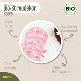 DECOCINO Organic Sprinkle Stars, 50 grame Sprinkles Naty Shop