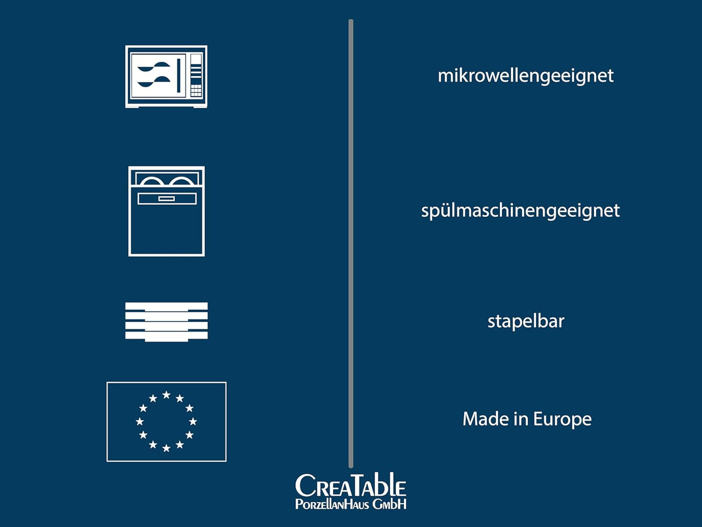 CreaTable, 21627, seria Orient Mandala, set de veselă cu 18 piese, set de farfurii din porțelan, potrivit pentru mașina de spălat vase și cuptorul cu microunde, fabricat în Europa