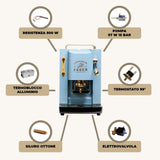 Espressor Faber Pro Deluxe din alamă cu capsule de hârtie Ese 44 mm