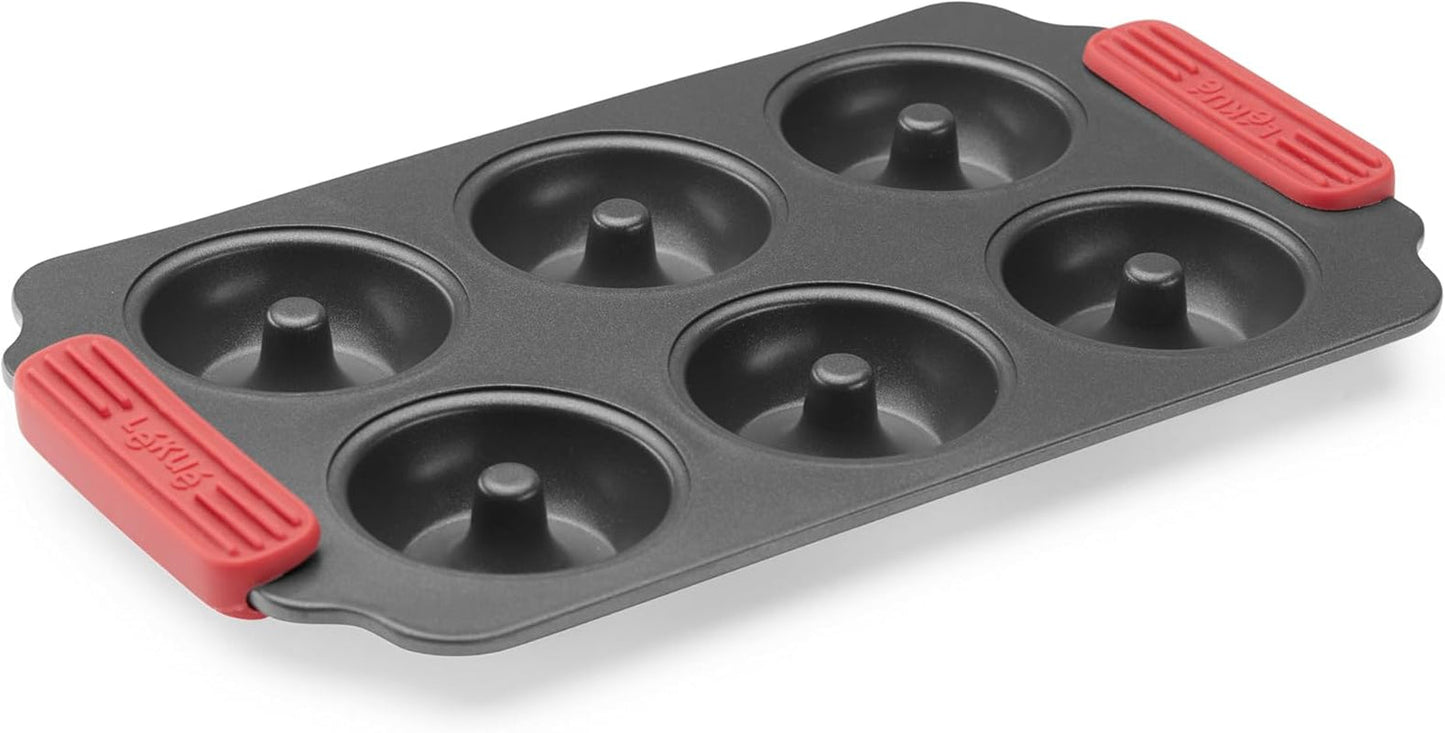 Lékué Muffin-Backform, Antihaftbeschichtet, Metall, 6 Mulden Matrite si tavi pentru copt Naty Shop Doughnuts
