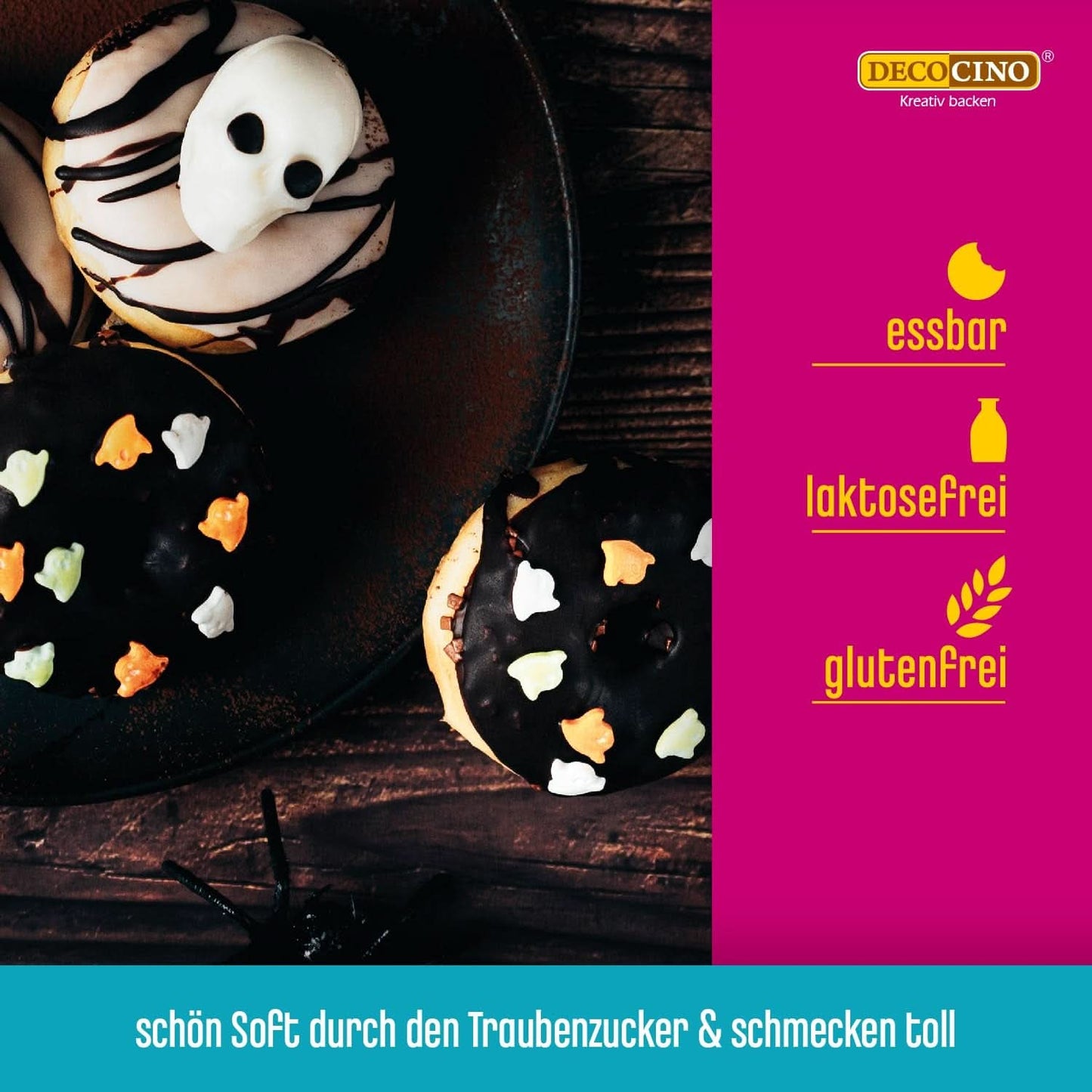 Decocino Halloween Sprinkles, multicolor, 120 grame Sprinkles Naty Shop