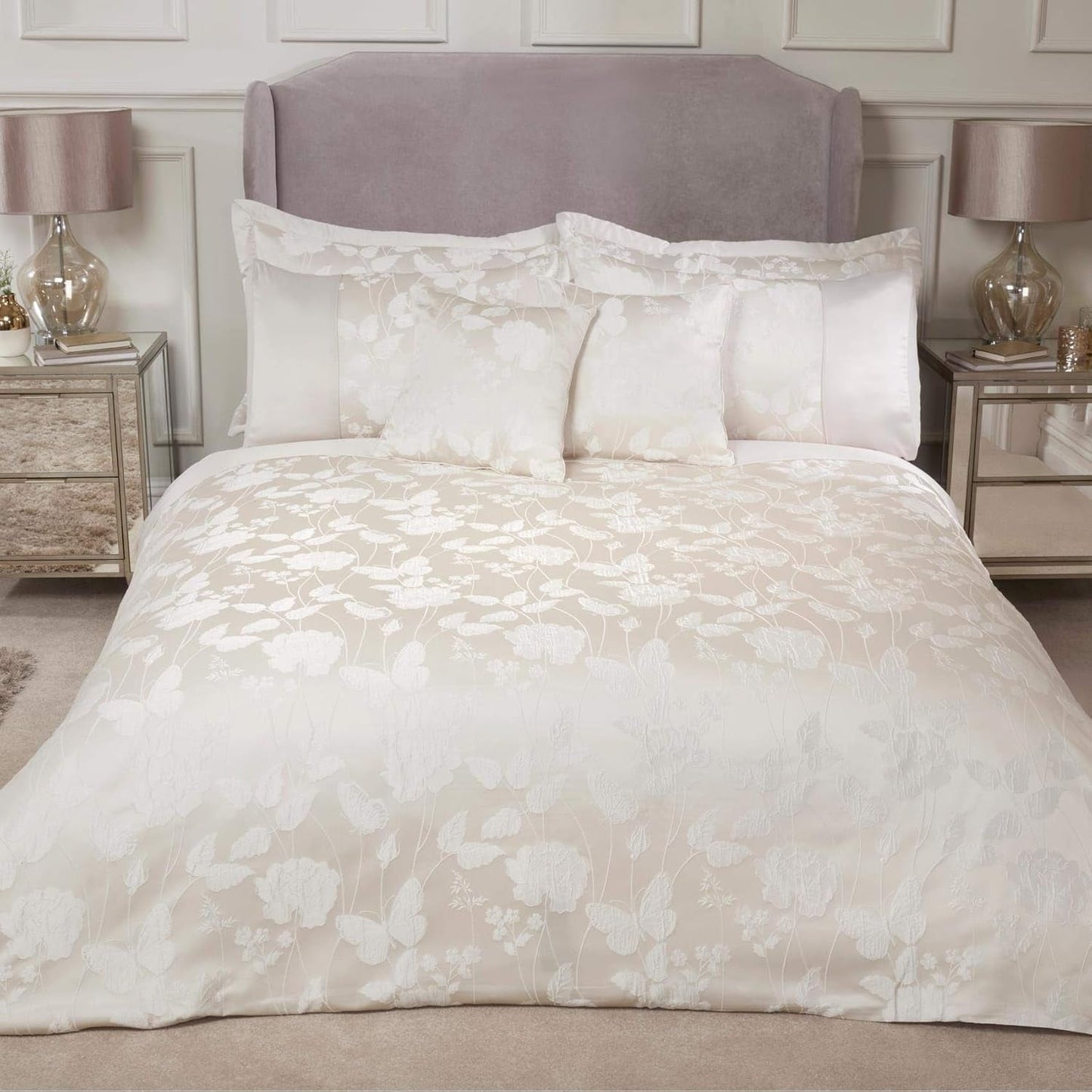 Plapumă Emma Barclay Butterfly Meadow pentru pat king-size, 100% poliester, culoare crem Plapumi si pilote Naty Shop Culoare crem Dimensiune rege