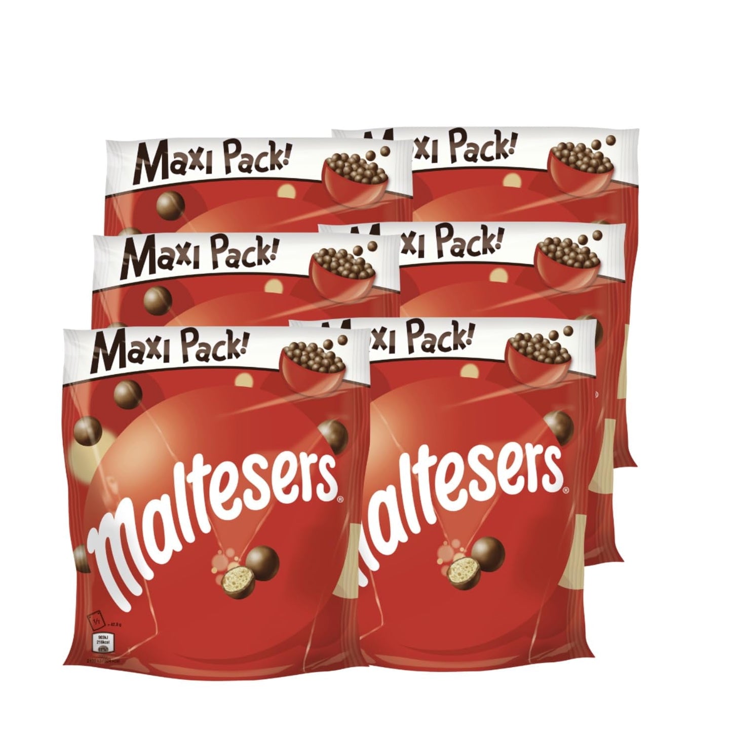 Maltesers, bile de ciocolată cu un centru crocant și ușor, aerat, gustare de ciocolată, 1 pachet (1 x 300g)