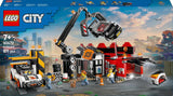 Depozit de fier vechi LEGO City cu mașini - jucărie cu presă de fier vechi și macara, 2 mașini de jucărie, 4 minifigurine muncitoare și clădire de birouri - cadouri aniversare pentru băieți și fete de la 8 ani 60472 Seturi de constructie Besuche den LEGO-Store