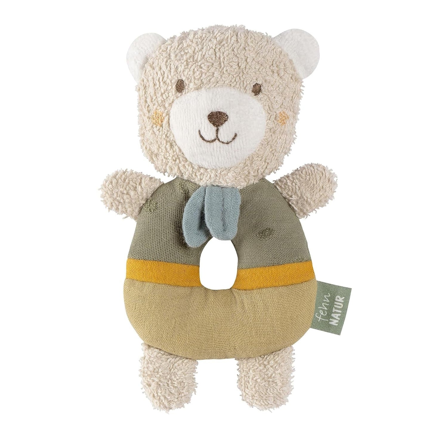 Fehn baby inel de prindere jucărie oaie fehnNATUR - jucărie de pluș cu bumbac organic - jucărie pentru copii cu clopoțel și jucărie pentru învățare jucăușă - jucărie de prindere pentru bebeluși și copii mici de la 0+ luni Jucarii Bebe Naty Shop Natura ursului