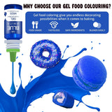 Colorant alimentar în gel - 22 de culori, coloranți alimentari în gel pentru prăjituri, copt, fursecuri, macaroane - Colorant alimentar concentrat fără zahăr pentru decorarea torturilor, băuturi, ouă de Paște, slime DIY - 6 ml fiecare