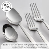Set de tacâmuri Karaca Thor 84 piese cu cutie, oțel inoxidabil în cutie elegantă Bucatarie Naty Shop
