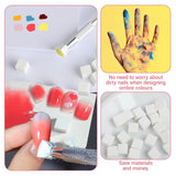 Nägel Selber Machen ，Nageldesign-Hilfsmittel，100 Stück Nail Art Schwämme Mit Metallgreifer, Schwammpinsel & Sponge Brush Applikator Für Gradient Nail Art Designs