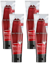 Brillance Shine Treatment, Hair Glossing Radiant Violet (150 ml), hrănește și intensifică culoarea părului, poate fi folosit ca o mască de păr, durează până la 6 spălări ale părului Vopsea pentru par Naty Shop Roșu intens 150 ml (pachet de 4)
