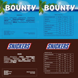 Pachet vrac cu mini ciocolată mixtă, 20 de mini gustări de ciocolată (Mars, Snickers, Bounty, Twix, Milky Way), ca bomboane, cadou de ciocolată, cutie de bomboane, 400g