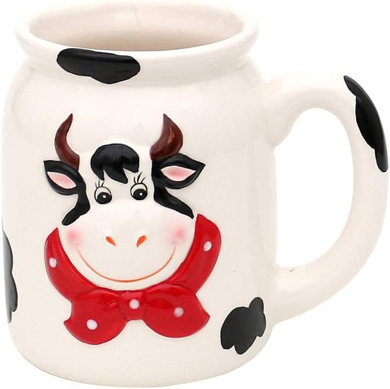 Dekohelden24 cutie de depozitare ceramică vacă, aprox. 12 x 11 x 20.5 cm, 20 Cutii depozitare alimente Naty Shop Cană