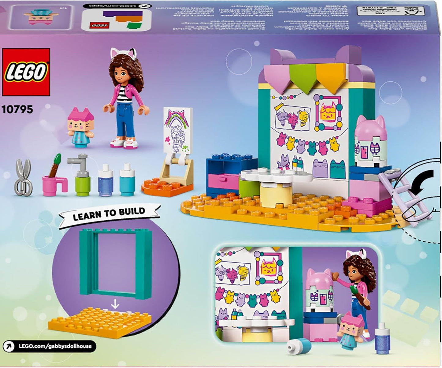LEGO 4+ Gabby's Dollhouse Craft Fun With Baby Box, set de joacă pentru jocuri de rol, set creativ de artă și artizanat pentru fete și băieți de la 4 ani, model de jucărie House 10795 Seturi de constructie Besuche den LEGO-Store