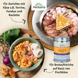 Herbaria Obazd is! bio 90g M-Dose – Bio-Gewürzmischung bayerischen Biergartenklassiker Obazda – für Brotaufstriche, Käsegerichte, Käsefondue – Raclette Gewürz - in nachhaltiger Aromaschutz-Dose