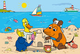 Schmidt Spiele 56212 Mouse, prieteni buni, 3X24 piese puzzle pentru copii, albastru Puzzle Naty Shop