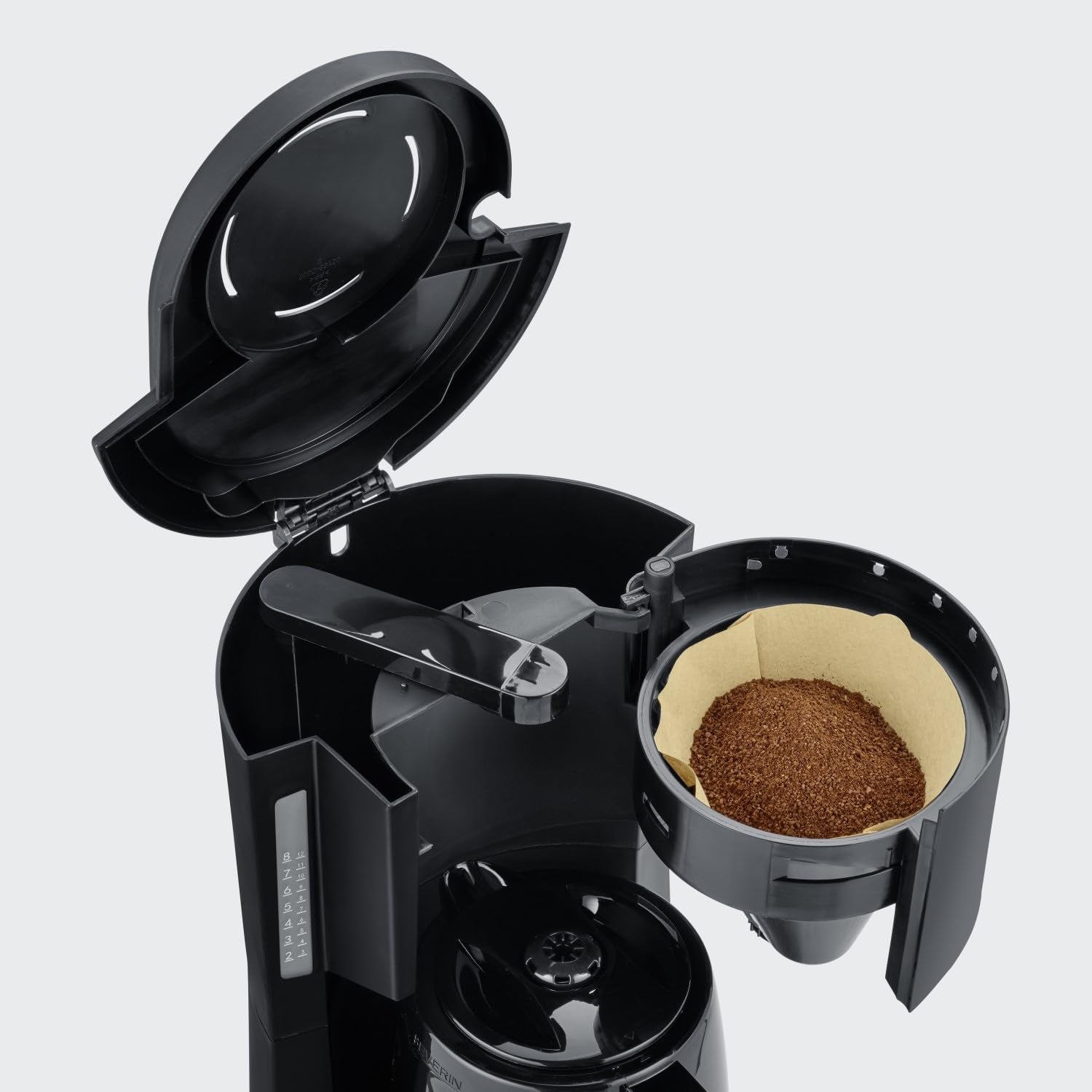 Aparat de cafea cu filtru SEVERIN cu carafă termică, aparat de cafea pentru până la 8 cești, aparat de filtru atractiv cu carafă izolată, negru, 1 litru, KA 9306