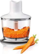 Braun Household Stabmixer MQ 3035 WH - Multiquick 3 Pürierstab Mit Edelstahl-Mixfuß, 2 Geschwindigkeiten, Spritzschutz, Spülmaschinenfest, Zerkleinerer, Schneebesen & 600Ml Mix- Und Messbecher, Weiß Bucatarie Naty Shop