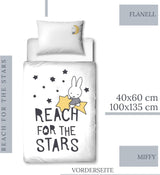 Lenjerie de pat pentru copii, iepuras si stele, bumbac Lenjerie de pat - copii Naty Shop