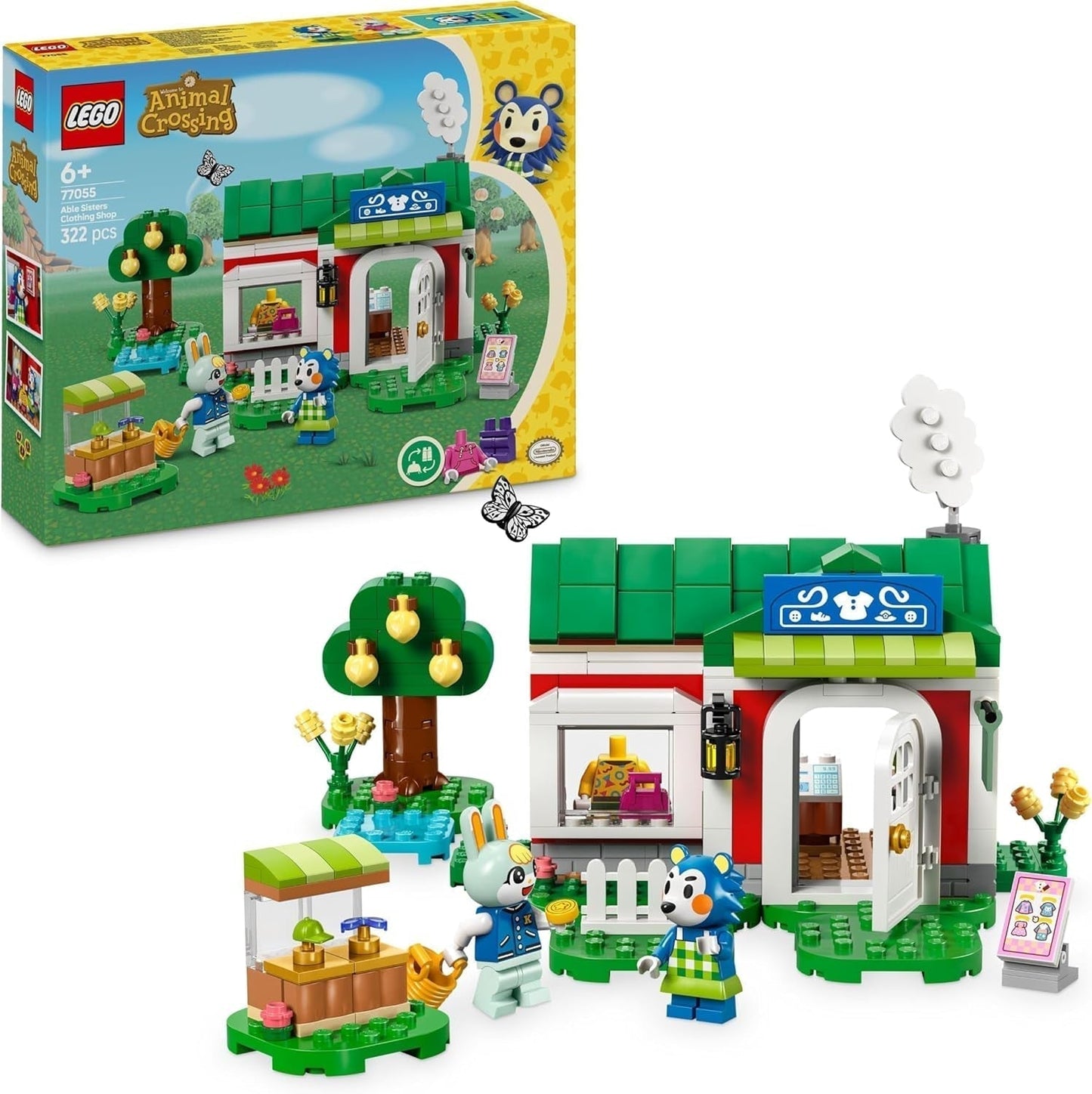 LEGO Animal Crossing Tailoring Sisters, set de construcție creativă pentru jocuri de rol, cadou pentru fete, băieți și fani ai jocurilor video cu vârsta de peste 6 ani, set de joacă de aventură 77055 Seturi de constructie Besuche den LEGO-Store Titlu implicit