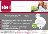 Abeil Bio' Attitude quilt, Ușor, Acoperire din bumbac organic, Umplutură: Poliester Cyclafill® 200 G/M², Lavabil la mașină, Certificat Oeko-Tex, 220 X 240 Cm Plapumi si pilote Naty Shop