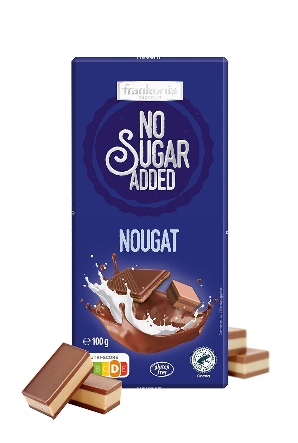 frankonia CIOCOLAT FĂRĂ ZĂHĂR ADĂUGAT Nugat Ciocolată, fără gluten, 100 g