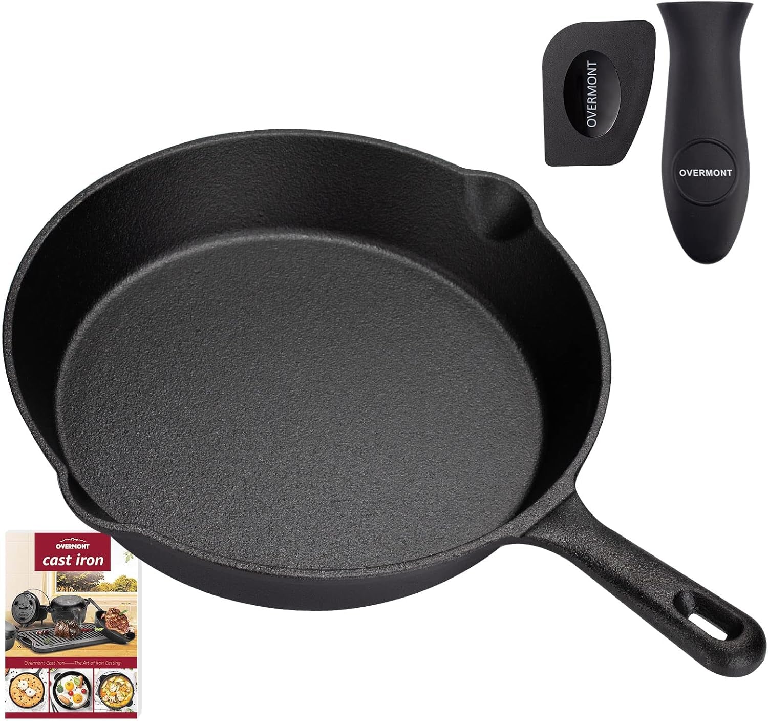 OVERMONT tigaie de grătar din fontă cu mâner Oale si Tigai Naty Shop Rotund 25Cm