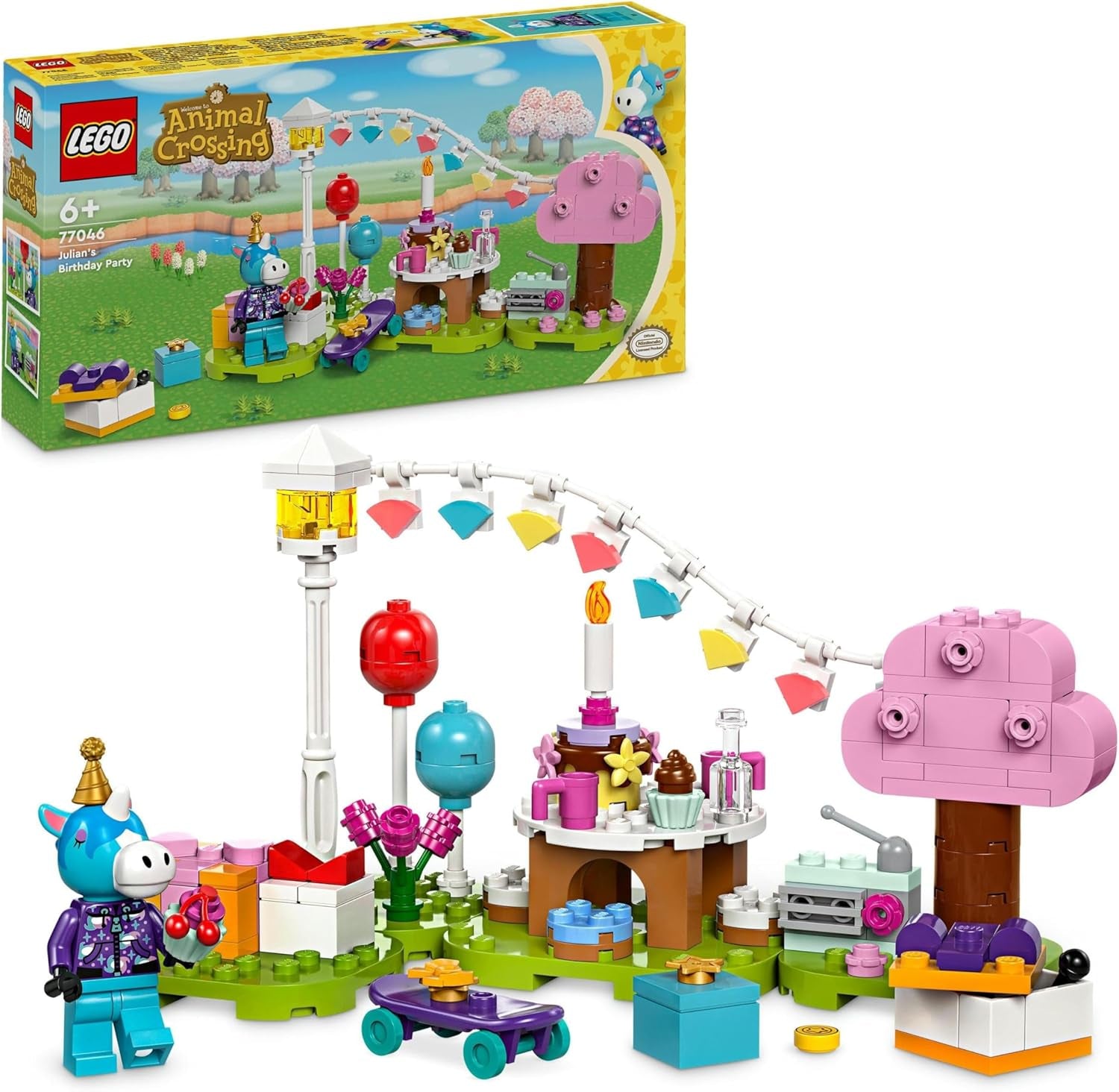 LEGO Animal Crossing Jimmy's Birthday Party, jucărie creativă pentru copii, set de animale cu personajul cal din jocul video, cadou pentru fete și băieți de la 6 ani 77046 Seturi de constructie Besuche den LEGO-Store Titlu implicit