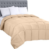 Plapumă Utopia Bedding pentru toate anotimpurile, 250 g/m², pluș, umplutură din fibre siliconizate, pat dublu, cusută în cutie (pat dublu, XL, gri deschis) Plapumi si pilote Naty Shop Bej Twin (pachet de 1)