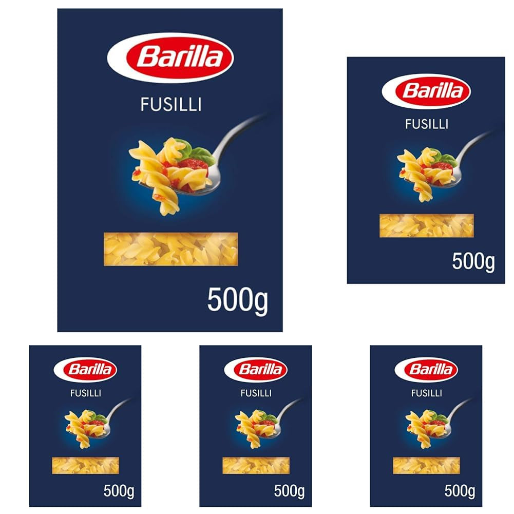 Barilla Pasta Classic Fusilli No. 98 din grâu dur de înaltă calitate, întotdeauna al dente, Chili, Spaghetti, Fusilli, Penne, Italiană, 500 g