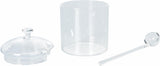 Zahărniță transparentă din sticlă borosilicată de 300 ml cu capac și lingură Good Morning