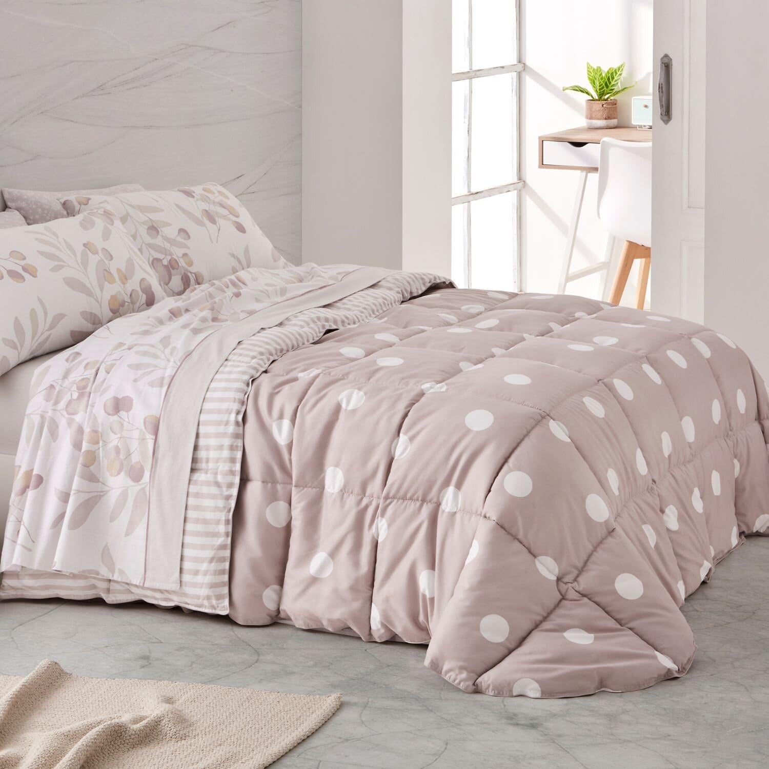 Comforter plapuma, sintetic, verde mentă, Ancho De 150 a 160 Cm Plapumi si pilote Naty Shop Culori de nisip Ancho De 105 Cm