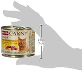 Animonda Carny Senior Hrană umedă pentru pisici cu vită + pui + brânză (6 x 200g), hrană umedă fără cereale și fără zahăr pentru pisici de 7 ani și peste, cu ingrediente proaspete și cărnoase