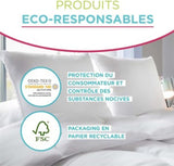 Blanrève Husă de plapumă Imprimată sau simplă, Temperată, Pentru pat single, Ecologică, Ușor de întreținut, 140 X 200 Cm, Alb, Gri Plapumi si pilote Naty Shop