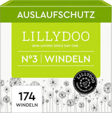 Scutece pentru bebeluși LILLYDOO prietenoase cu pielea - Mărimea 3 (6-10 kg), 29 de bucăți, protecție fiabilă împotriva scurgerilor, moi, fără parfum și fără loțiune pentru pielea sensibilă, testate dermatologic