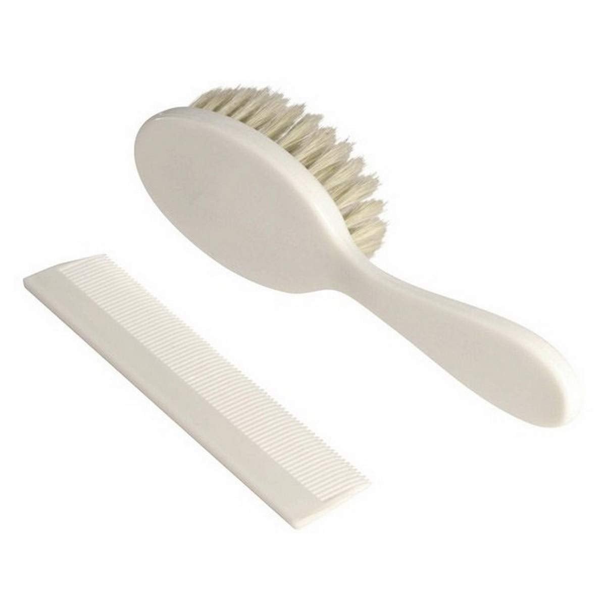 315005 Pieptene și perie din plastic alb Copii - Baie si Skincare Naty Shop Titlu implicit