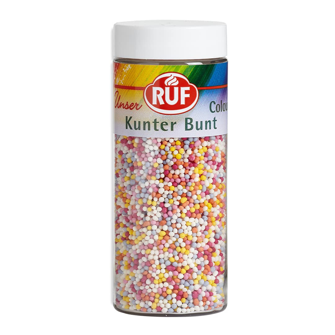Decorațiuni de linte cu ciocolată RUF Love Chocolate, făcute din ciocolată fină cu lapte, cu un glazură de zahăr crocantă și colorată, 75 g per cutie