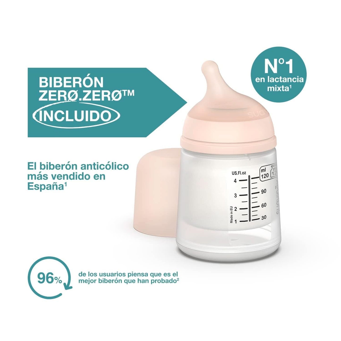 Suavinex, Materna pompă de sân, 120 ml, cu debit reglabil Accesorii Hrana si Alaptare Bebe Naty Shop