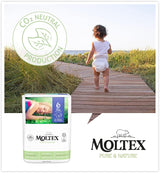 Scutece organice Pure & Nature, mărimea 6 XL (17-28 kg), cutie lunară, 84 de scutece organice