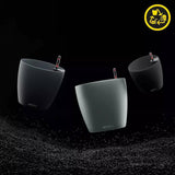 Jardinieră LECHUZA Classico Color ECO 60 Gri Închis | Jardinieră cu sistem de udare și indicator al nivelului apei | Fabricată din plastic 100% reciclat | Finisaj mat | Ø 60 x 55,5 cm | 18955