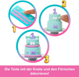Păpușă Barbie Party fără cutie și accesorii, serie de aniversări pentru animale de companie, set de stele de petrecere cu 10 surprize, inclusiv efect de schimbare a culorii și decorațiuni pentru tort, JFG72