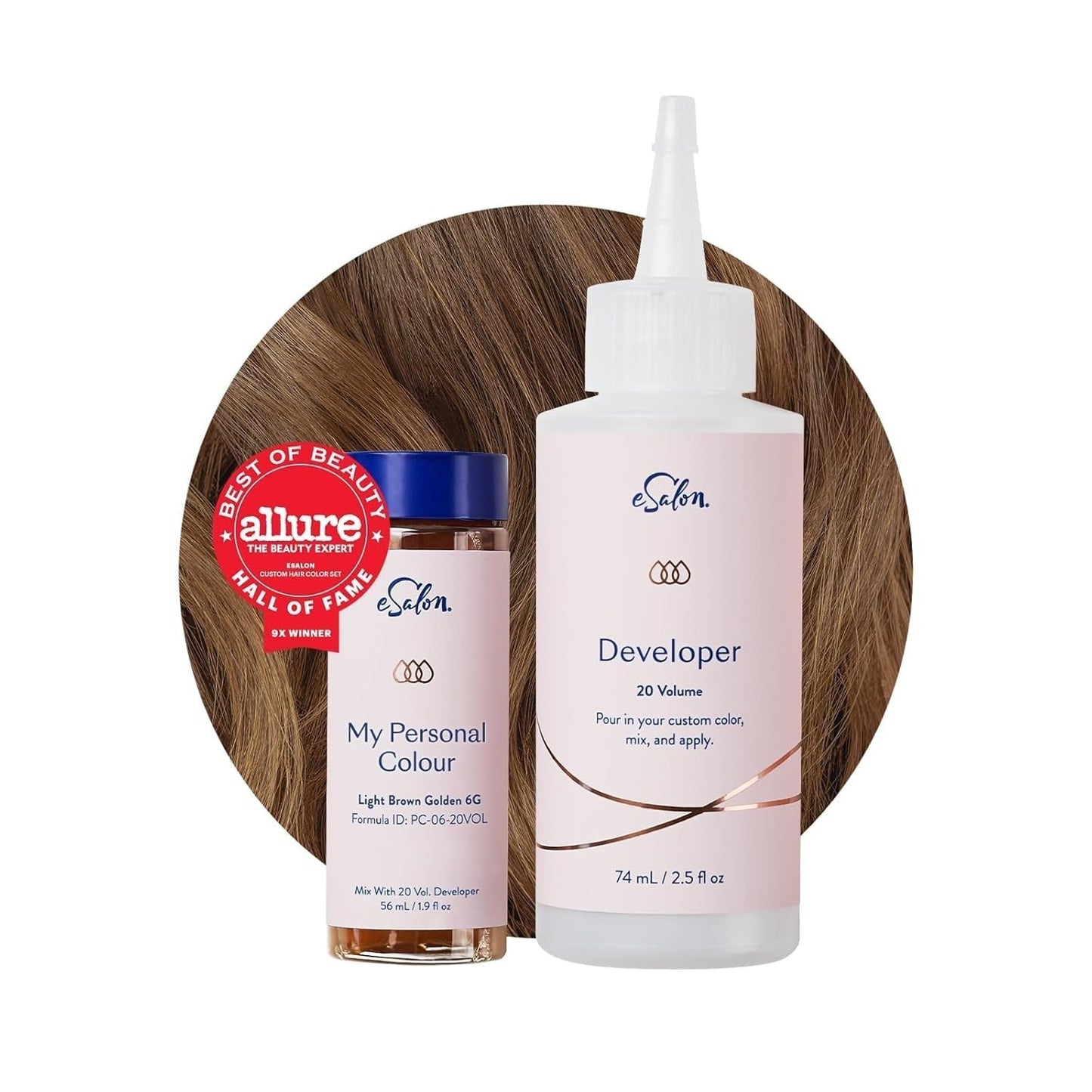Set colorant permanent pentru păr, 100% acoperire gri, colorare la domiciliu, 0% amoniac vopsele de păr, vopsele de păr multidimensionale, vopsele de păr profesionale Vopsea pentru par Naty Shop Auriu maro deschis 6G