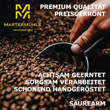 Martermühle Aßlinger Mischung Kaffeebohnen 1kg I Arabica I Aromen: Haselnuss, Leichte Würze, Schokolade I Ganze Kaffee-Bohnen schonend geröstet, säurearm
