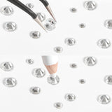 Beadsland 2500Pcs Glas Nailart Strasssteine Kristall Flatback Edelsteine Runde, ​​Für Handwerk Gemischt 8 Größen SS4 ~ SS30 Mit Picking Pinzette Und Stift (Kristall Weiss)