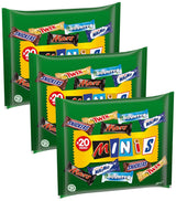 Pachet vrac cu mini ciocolată mixtă, 20 de mini gustări de ciocolată (Mars, Snickers, Bounty, Twix, Milky Way), ca bomboane, cadou de ciocolată, cutie de bomboane, 400g