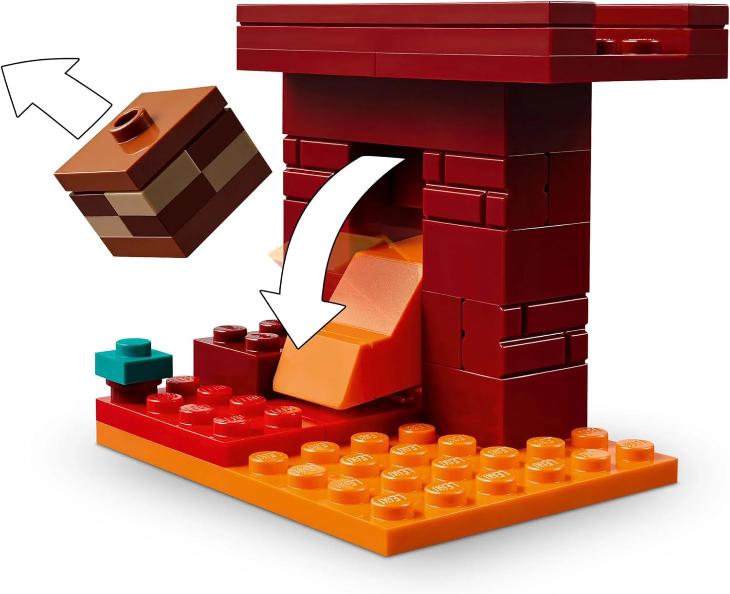LEGO Minecraft Duelul de lavă din adâncuri, jucărie pentru fanii jocului video, fortăreață cu minifigurine, inclusiv Alex, scheletul Wither, Lohe și Strider, cadou pentru fete și băieți de la 6 ani 21266 Seturi de constructie Besuche den LEGO-Store