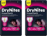 Chiloți de noapte Huggies DryNites, pentru fete, 3-5 ani (16-23 kg), 2 x 16 bucăți